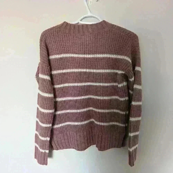 Pink Rose, Knit Sweater, Pink  and White, Size Small - Picture 11 of 12